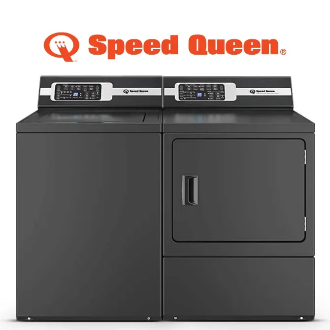 Speed Queen 7006 Side-by-Side Washer & Dryer Set with Top Lo